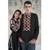 Embroidered Man&Woman Set "Grace" black